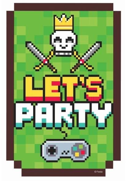 Pozvánky minecraft – 6 ks Párty doplnky