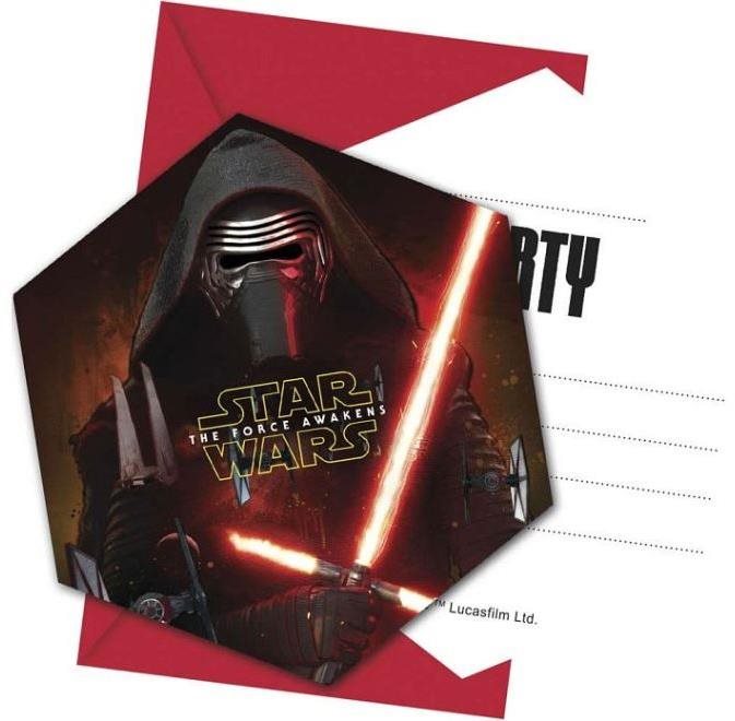 Pozvánky Star Wars – Hviezdne vojny – The Force Awaknes – 6 ks...
