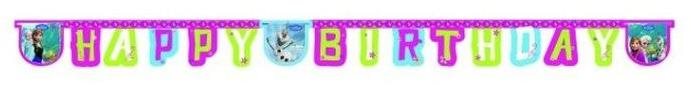 Banner – girlanda frozen – ľadové kráľovstvo happy birthday –...