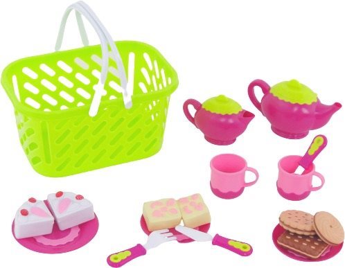 Geschirr-Set im Korb Geschirr für Kinderküchen