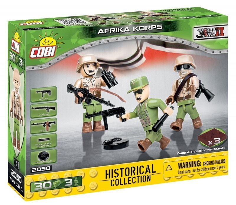 Cobi 3 figurines avec accessoires Afrika Korps Jeu de construction
