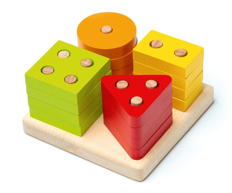 CUBIKA 15344 Triedime tvary IV, drevená skladačka 17 dielov...