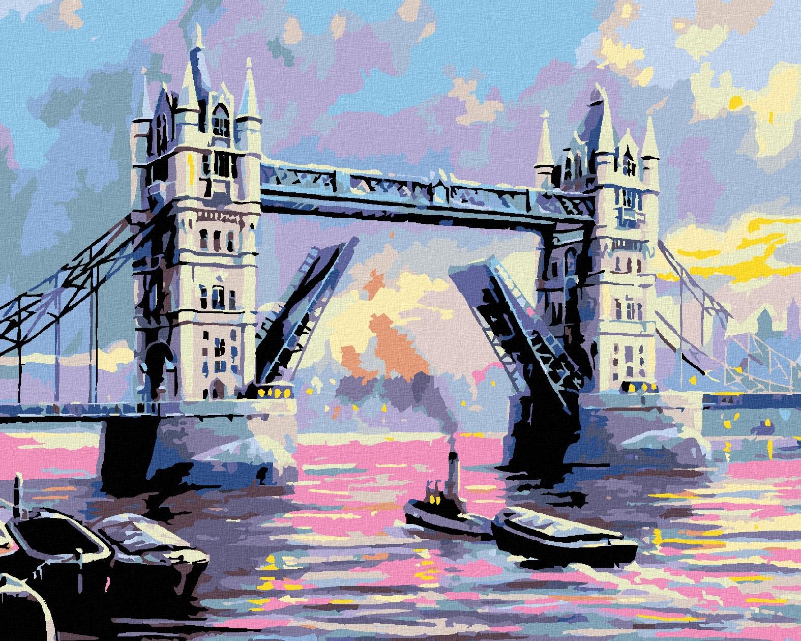 Maľovanie podľa čísel – Tower Bridge Londýn, 50 × 40 cm, bez rámu a...