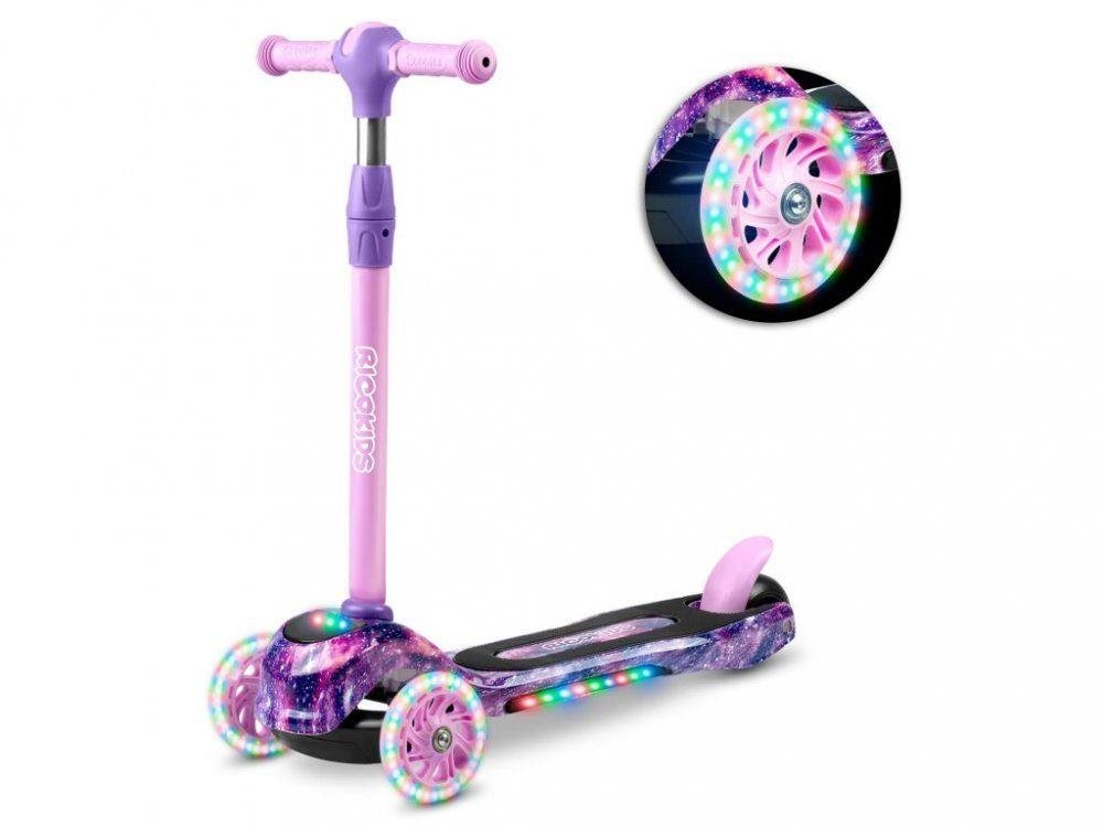 Ricokids Detská trojkolesová kolobežka Piko LED Starlight ružová...