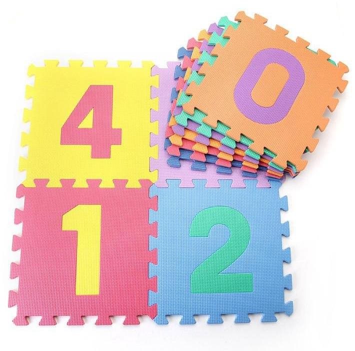 Detská hracia podložka s číslami Sedco 30×30×1,0 cm - 10 ks Penové...