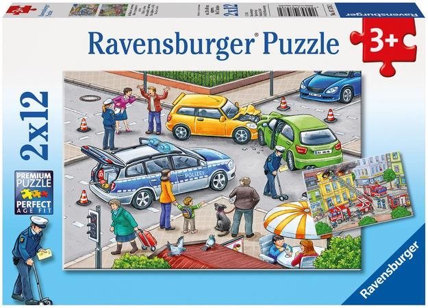 Ravensburger puzzle 075782 Záchranné zložky v akcii 2× 12 dielikov...