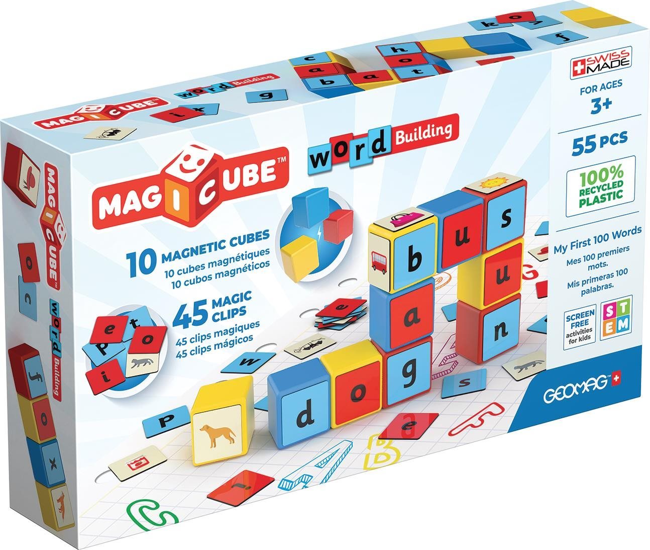 Magicube Word Building Recycled Clips 55 dílků Stavebnice