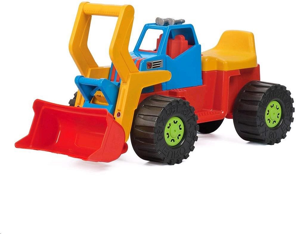 Detský Bager nakladač 74 cm – červené Odrážadlo