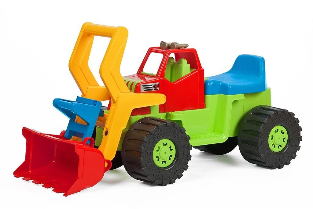 Detské Bager nakladač 74 cm – zelené Odrážadlo