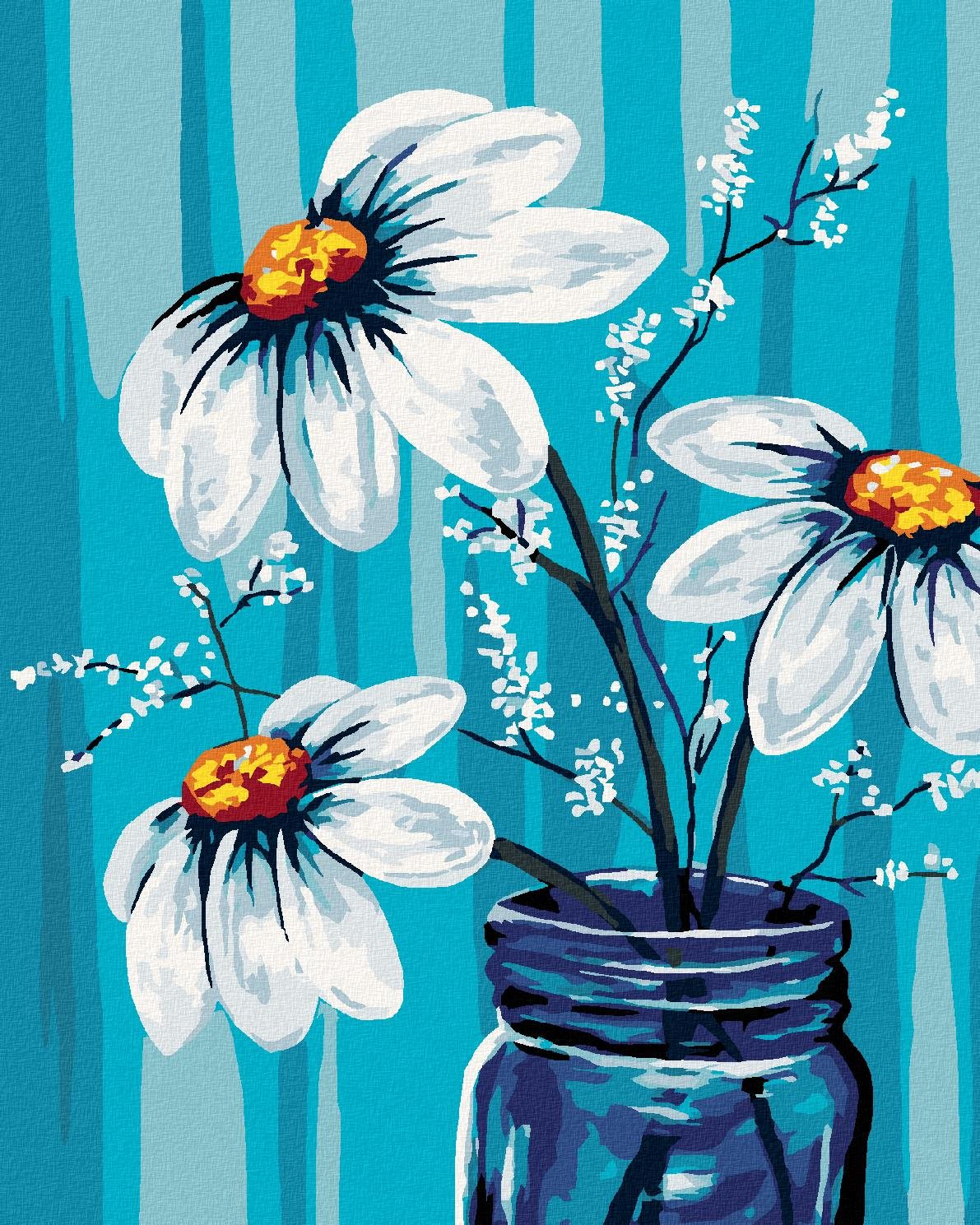 Diamondi - KOPRETINY VE SKLENICI, 40x50 cm, bez rámu a bez vypnutí...