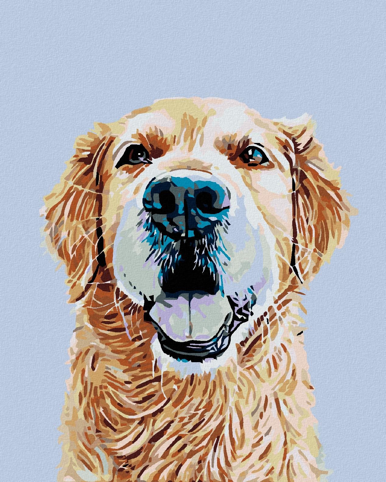 Diamondi – ZLATÝ RETRIEVER, 40 × 50 cm, bez rámu a bez napnutia...