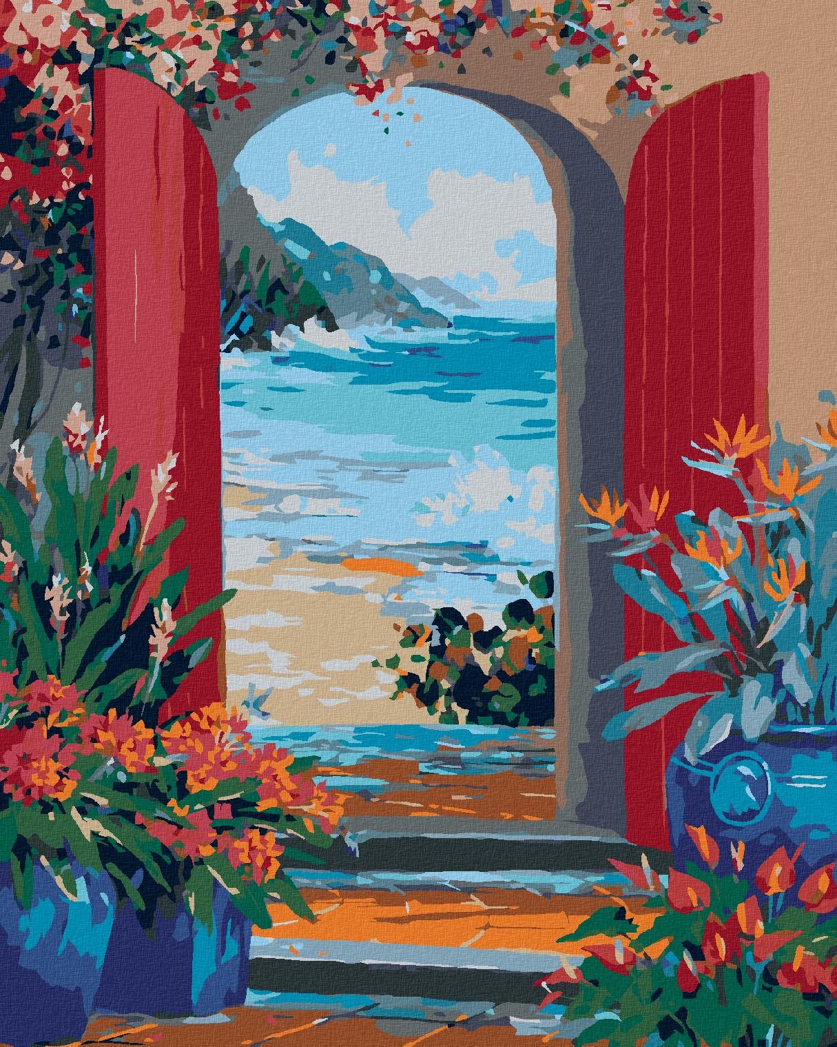 Diamondi – ZO ZÁHRADY NA PLÁŽ, 40 × 50 cm, napnuté plátno na rám...