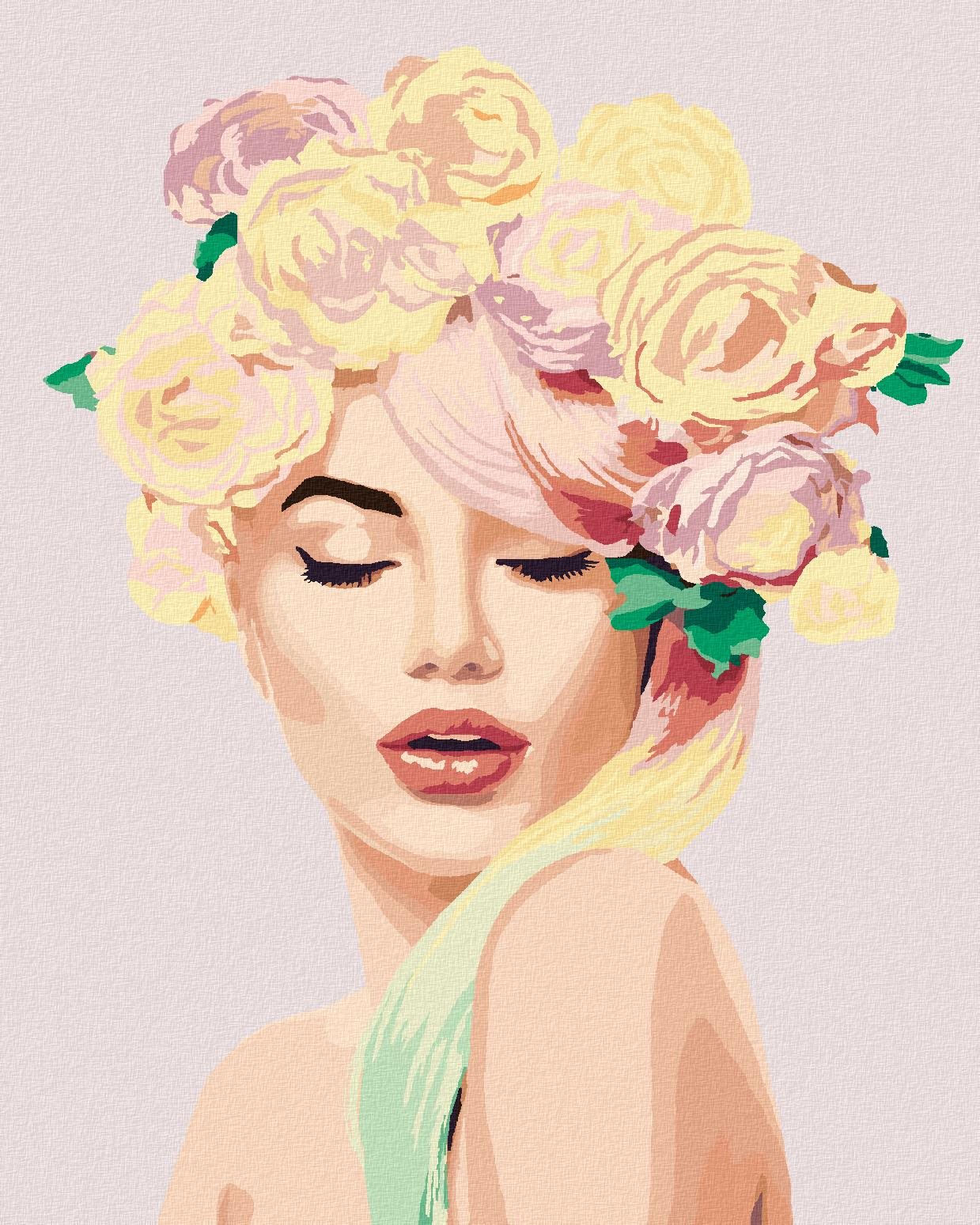 Diamondi – Diamantové maľovanie – KRÁSNE LETNÉ DIEVČA, 40 × 50 cm,...
