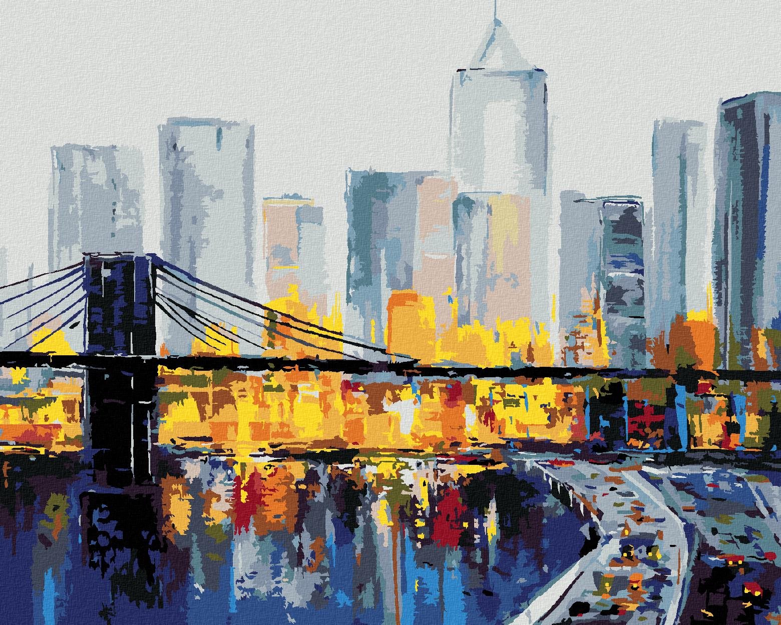 Diamondi – Diamantové maľovanie – RUŠNÝ NEW YORK, 40 × 50 cm,...