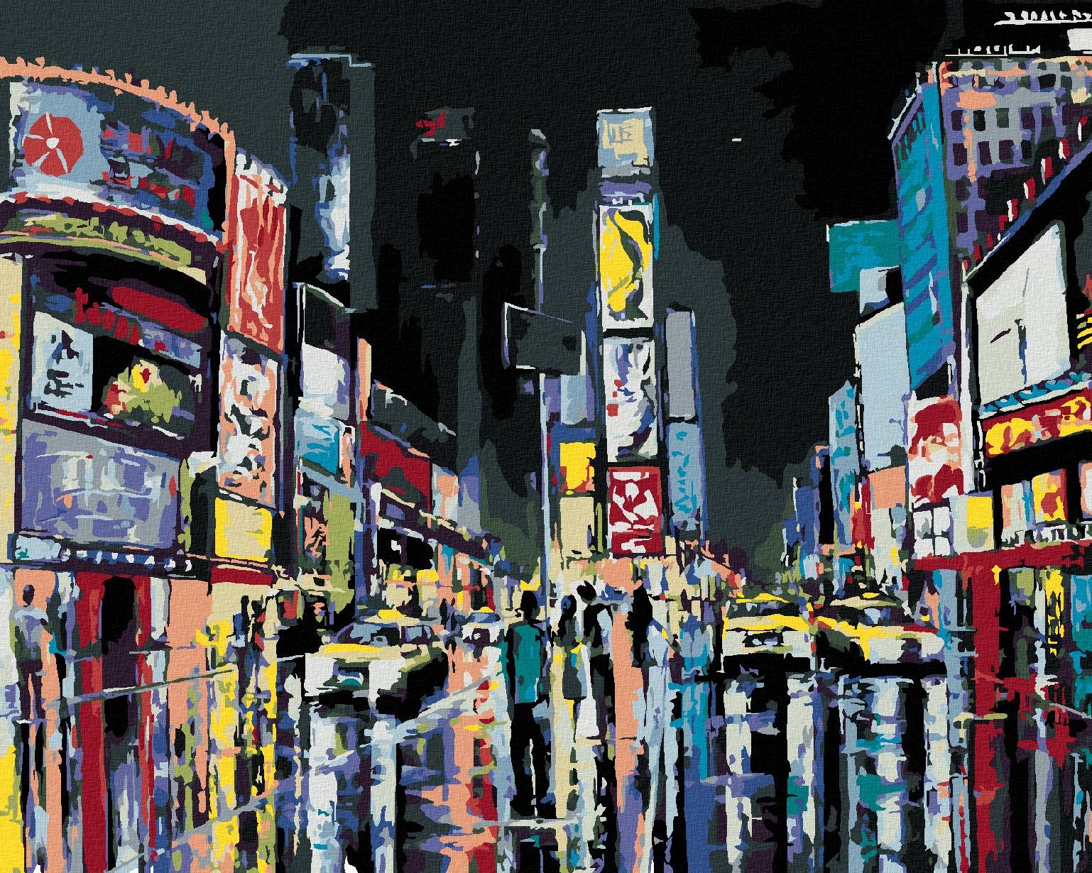 Diamondi – Diamantové maľovanie – POHĽAD NA NOČNÝ NEW YORK, 40 × 50...