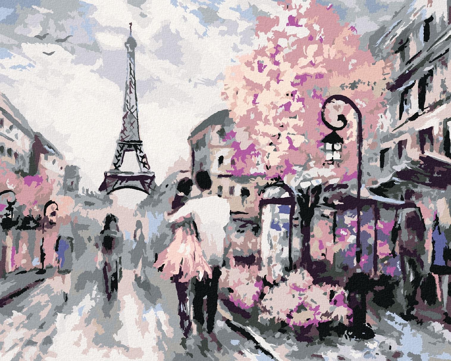Diamondi – Diamantové maľovanie – PRECHÁDZKA V PARÍŽI, 40 × 50 cm,...