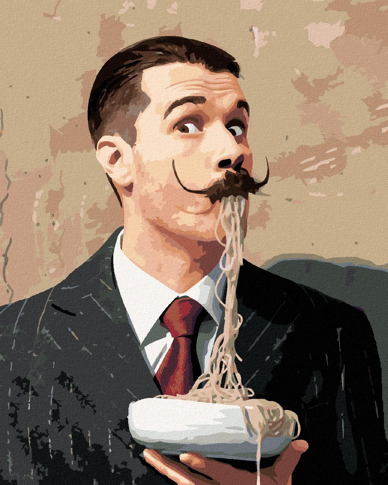 Diamondi – Diamantové maľovanie – SALVADOR DALÍ A ŠPAGETY, 40 × 50...