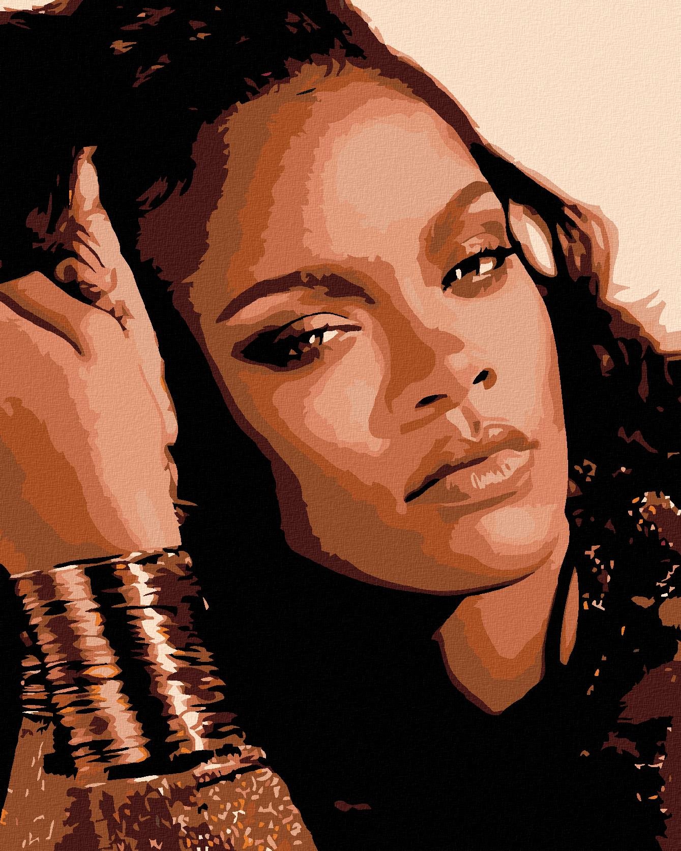 Diamondi – Diamantové maľovanie – RIHANNA, 40 × 50 cm, bez rámu a...