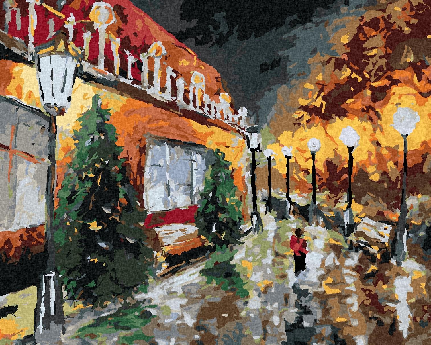 Diamondi – Diamantové maľovanie – NOČNÉ MESTO A SVIETIACE LAMPY, 40...