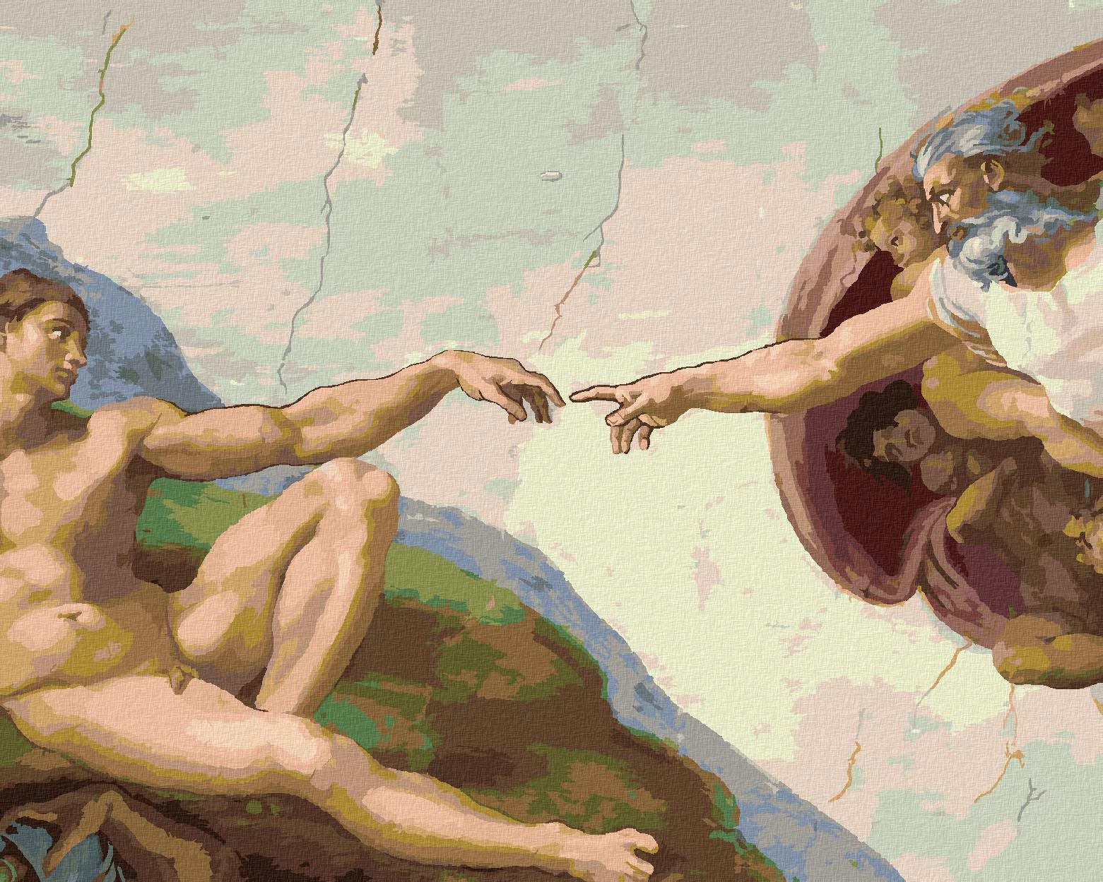 Diamondi – Diamantové maľovanie – STVORENIE ADAMA (MICHELANGELO),...