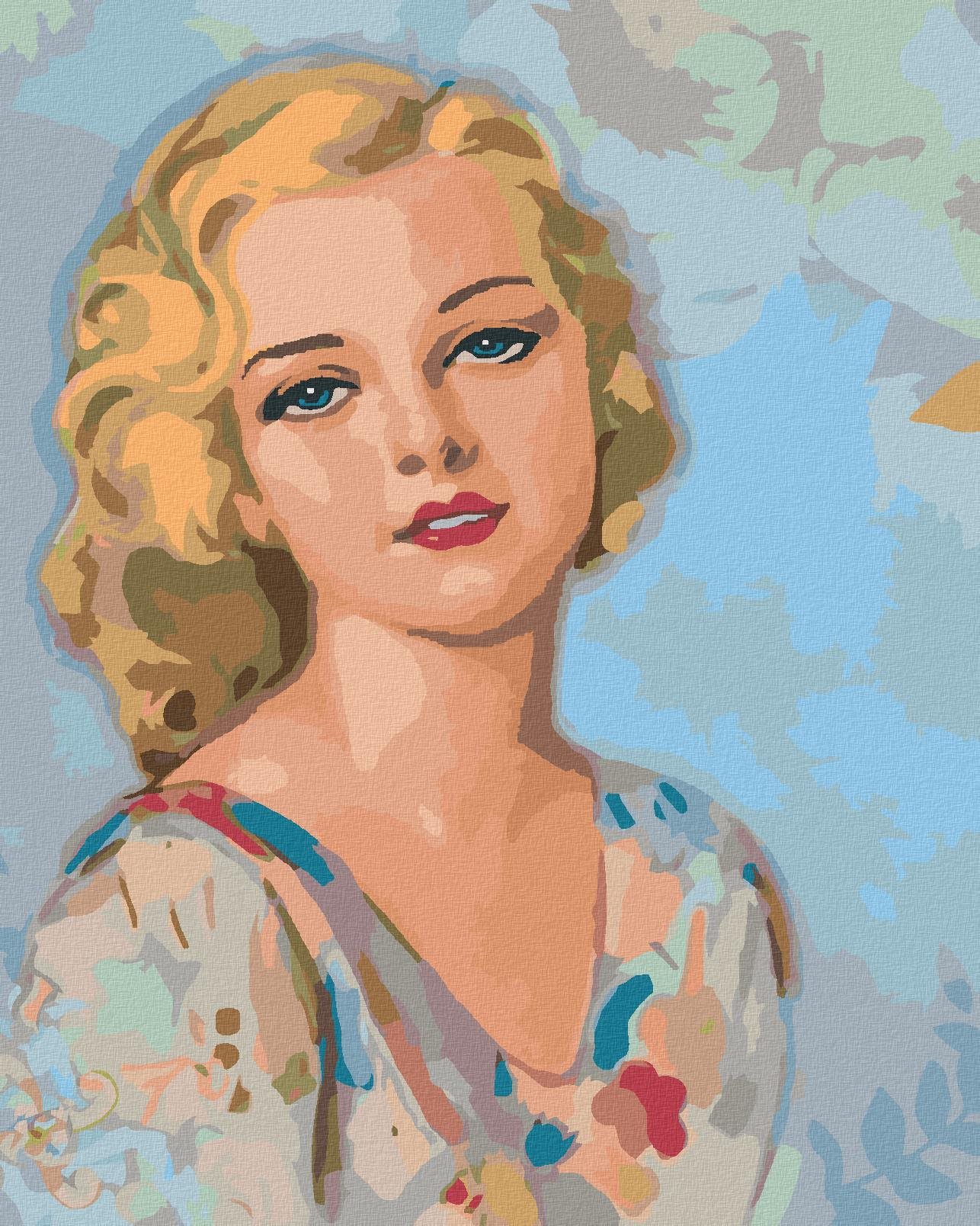 Diamondi – Diamantové maľovanie – VINTAGE ŽENA, 40 × 50 cm, vypnuté...