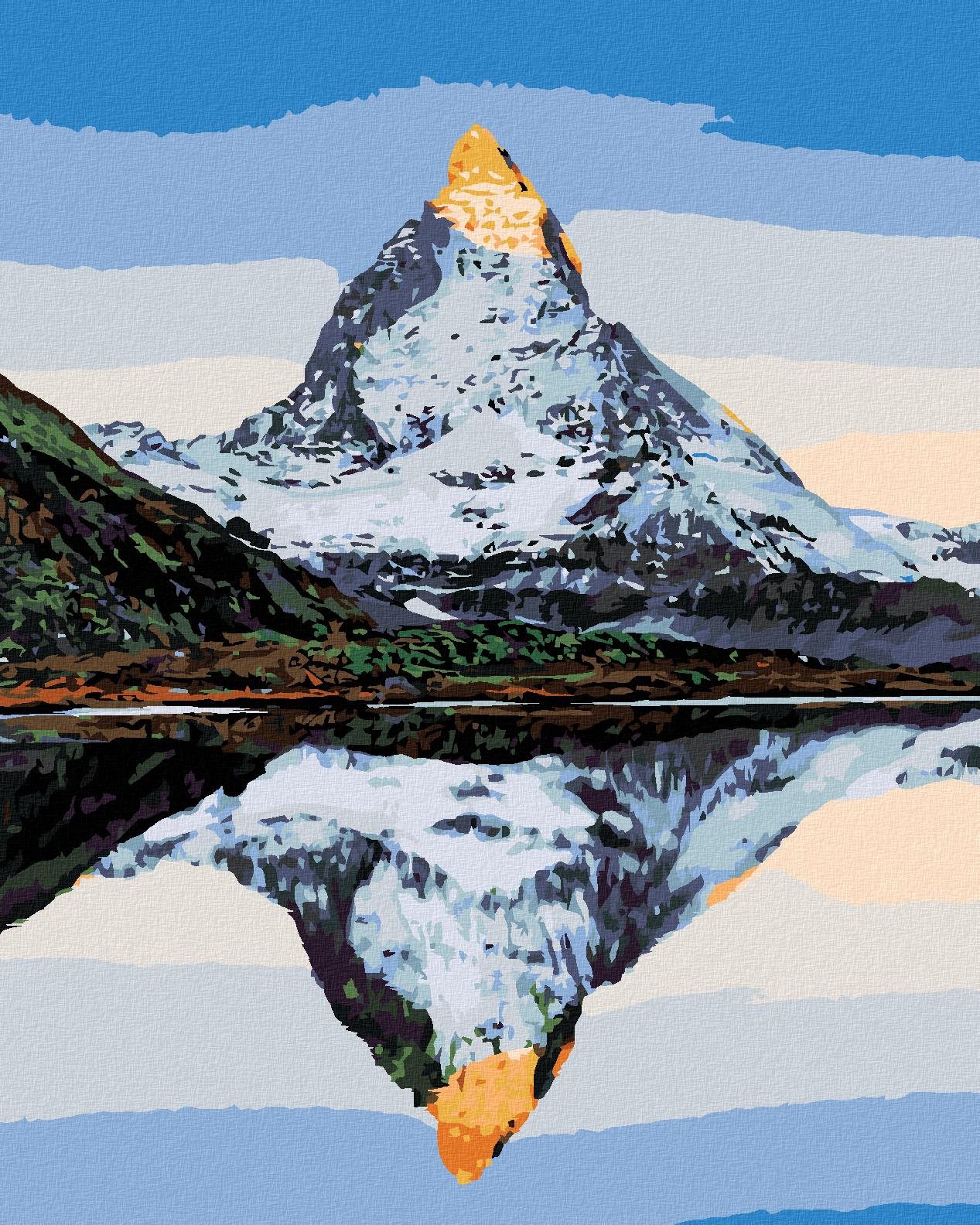 Diamondi – Diamantové maľovanie – HORA MATTERHORN A JEJ ODRAZ V...