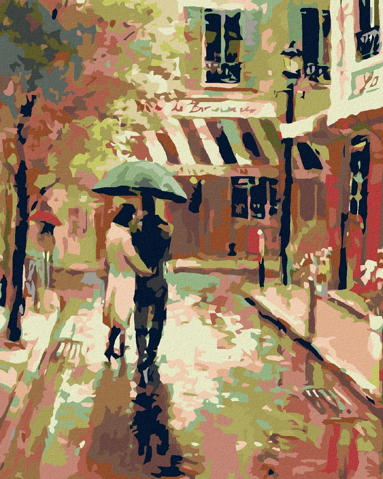Diamondi – Diamantové maľovanie – PRECHÁDZKA V DAŽDI, 40 × 50 cm,...