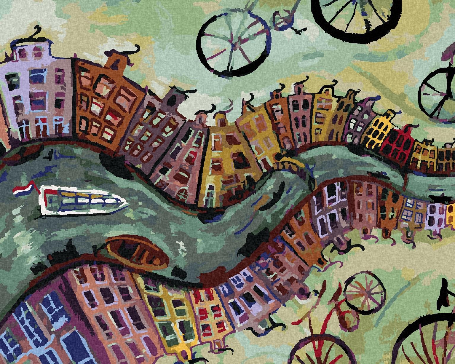 Diamondi – Diamantové maľovanie – NEKONEČNÝ AMSTERDAM, 40 × 50 cm,...