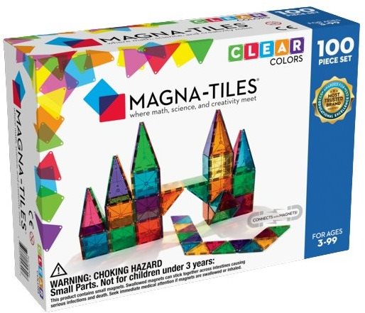 MagnaTiles Magnetická stavebnica 100 Clear Stavebnica