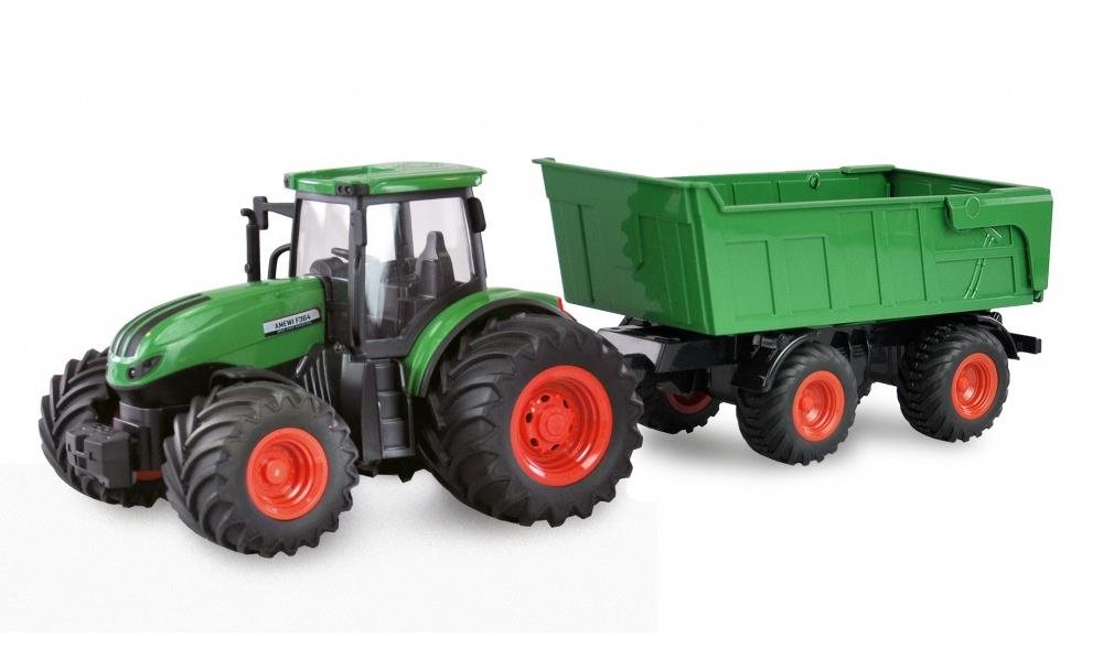 Amewi RC Traktor 2,4 GHz so sklápacím prívesom, svetlá, zvuk 1:24...