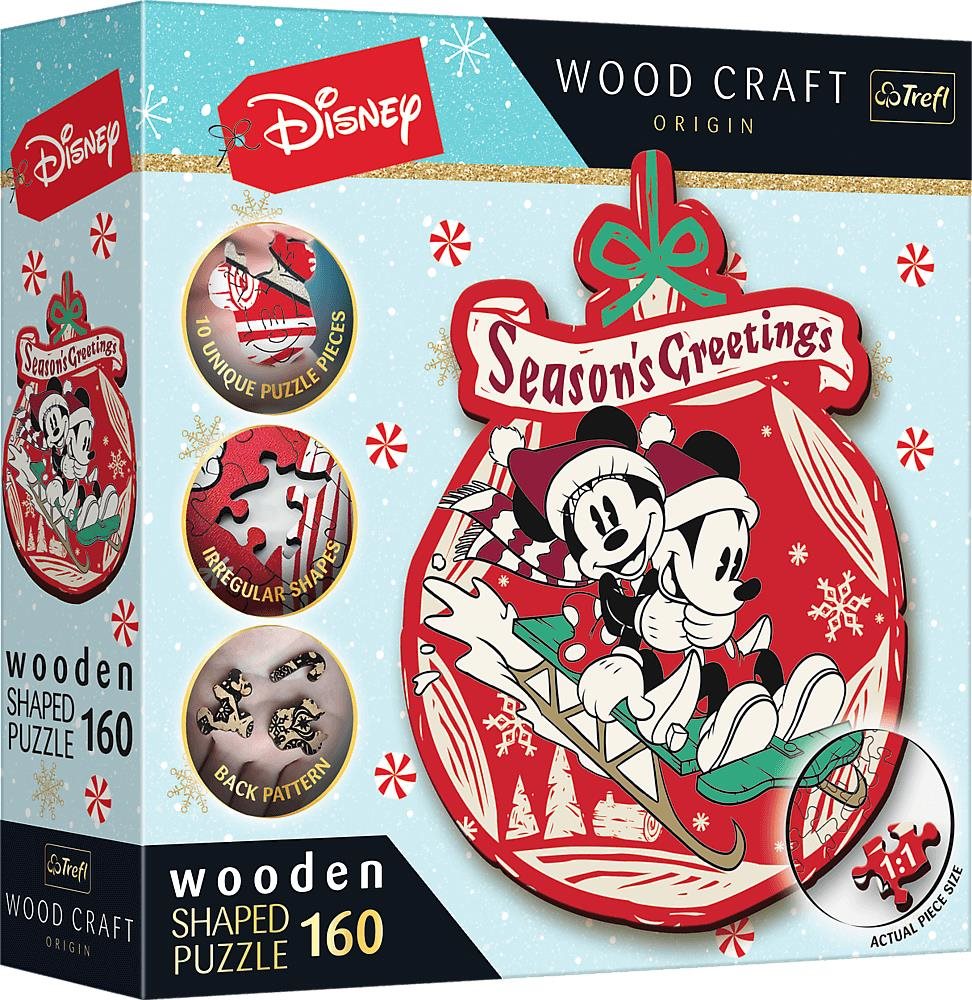 Trefl Wood Craft Origin puzzle Vianočné dobrodružstvo Mickeyho a...