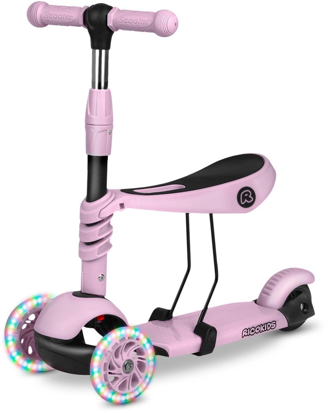 Ricokids Cubi trojkolesová kolobežka – ružová Trojkolka