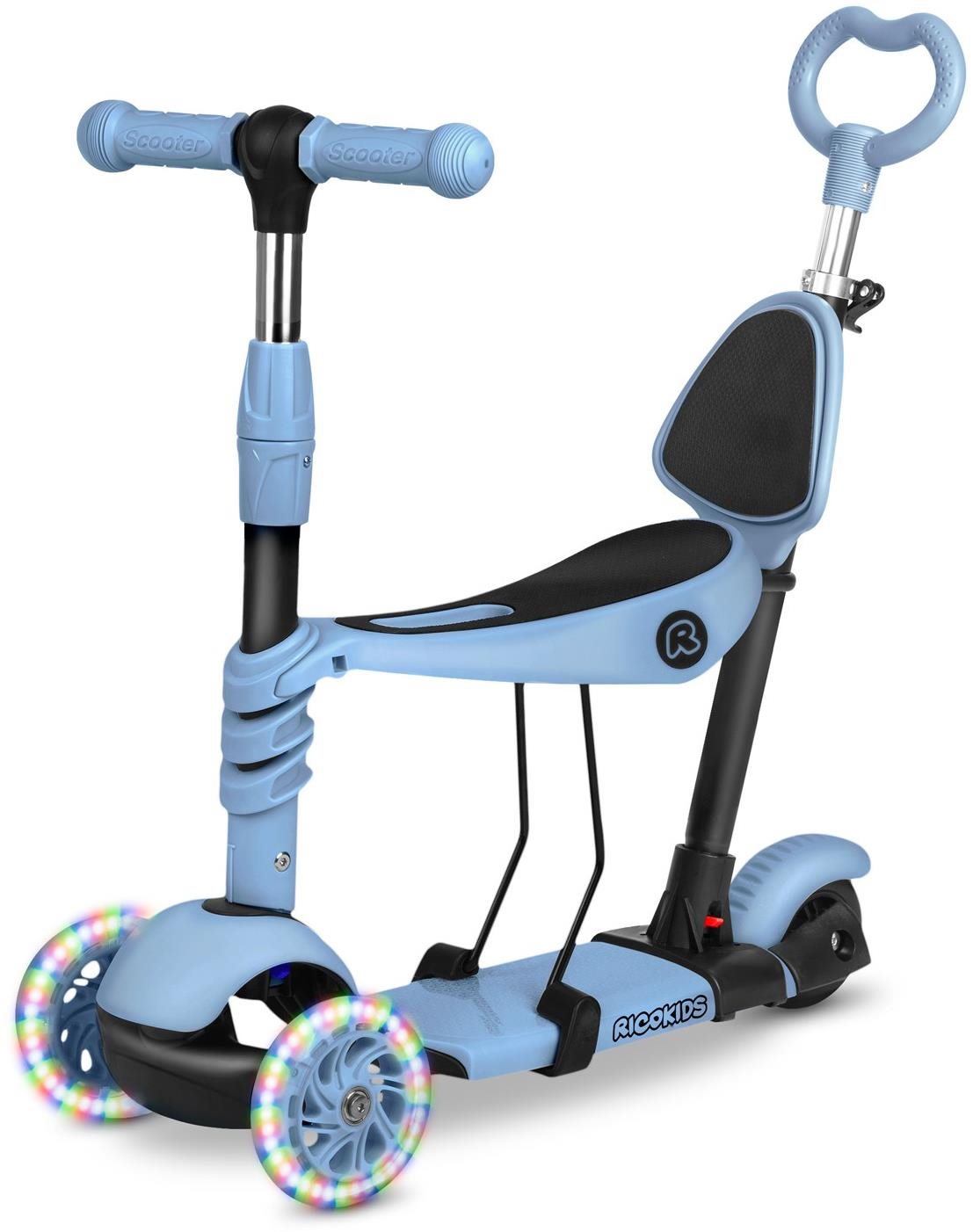 Ricokids Todi trojkolesová kolobežka  – modro-sivá Trojkolka