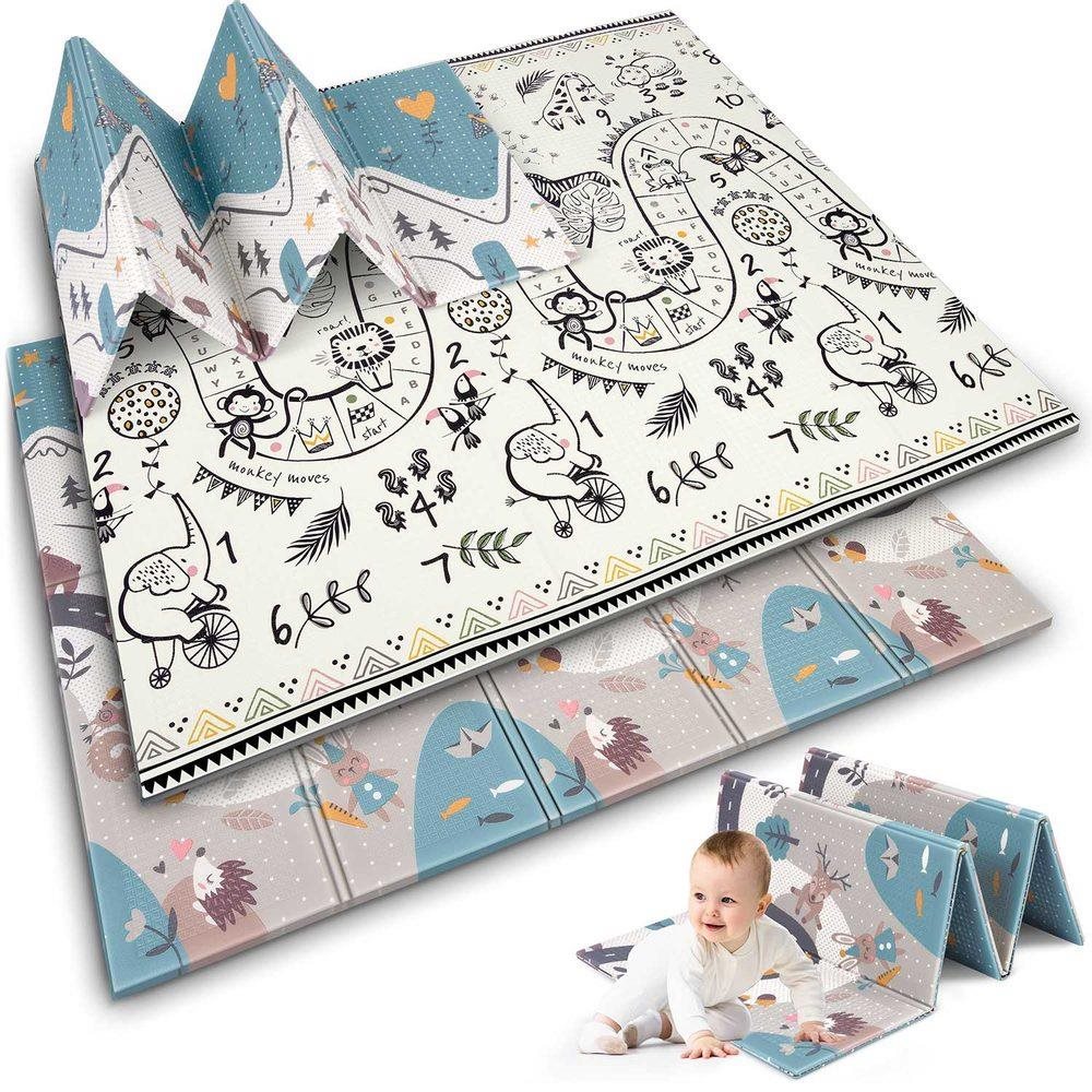 Nukido Skládací pěnová podložka 200×180×1 cm NK-340 Penové puzzle