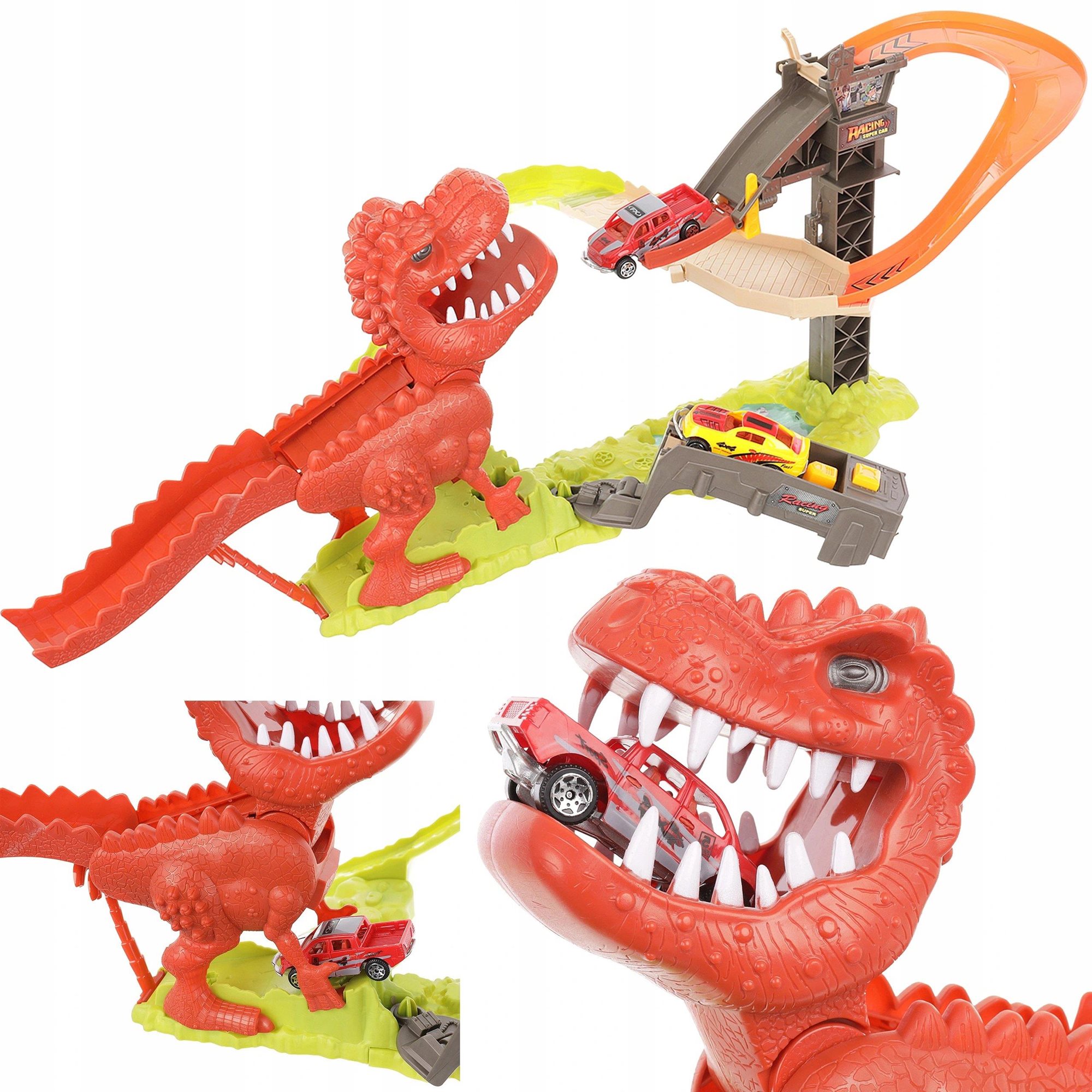 ISO 11666 Dinosauria autodráha + 2 autá Autodráha