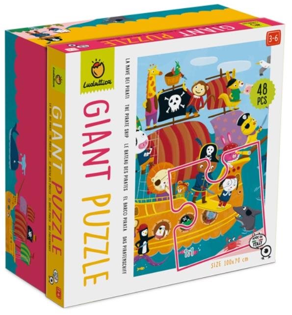 Ludattica Obrie podlahové puzzle Piráti, 48 dielikov Puzzle