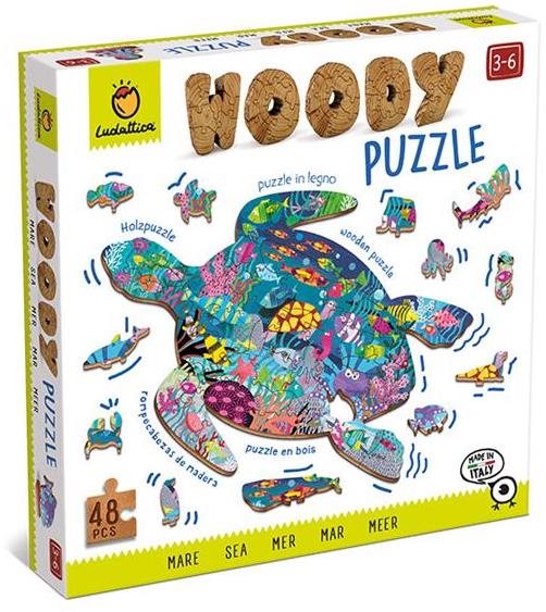 Ludattica Woody More, drevené puzzle, 48 dielikov Drevené puzzle