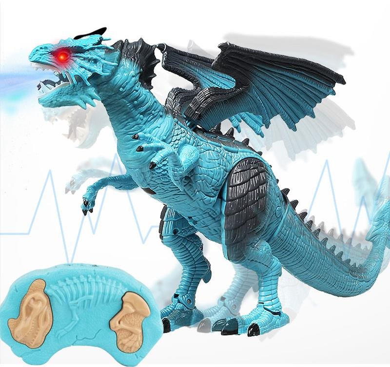 IKONKA RC dinosaurus ovládaný drak – chodí, reve, dýcha paru 41 cm...