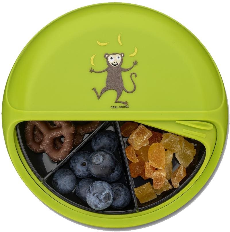 Carl Oscar SnackDISK – detský desiatový disk, limetkový Desiatový box