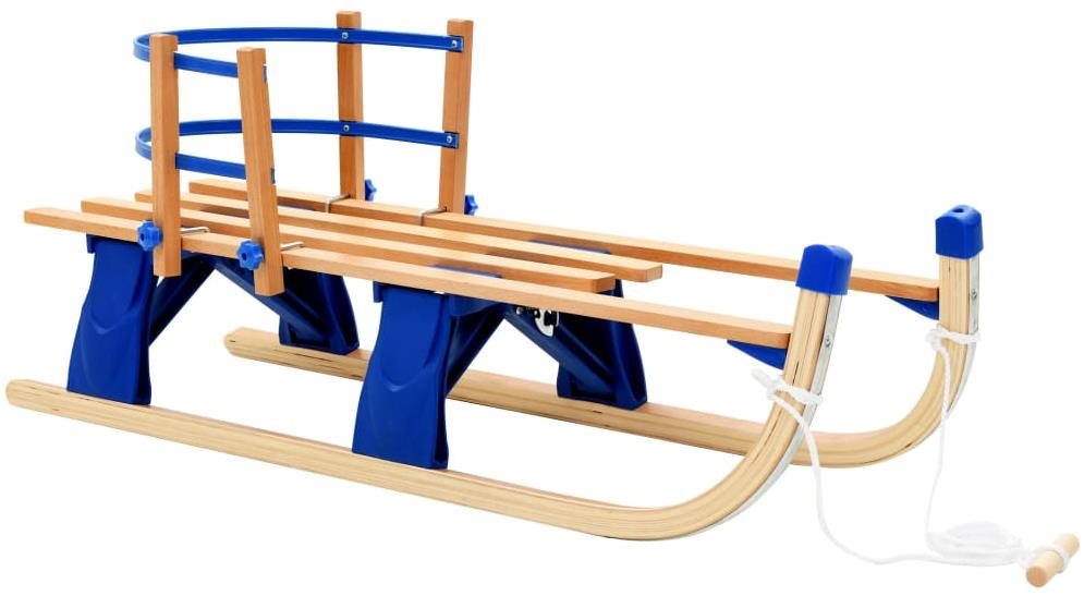 Shumee Skladacie snežné sane s operadlom, 119 cm, modré Sánky