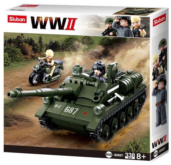 Sluban WWII M38-B0687 Sovětské samohybné dělo SU-85 - Stíhač tanků...