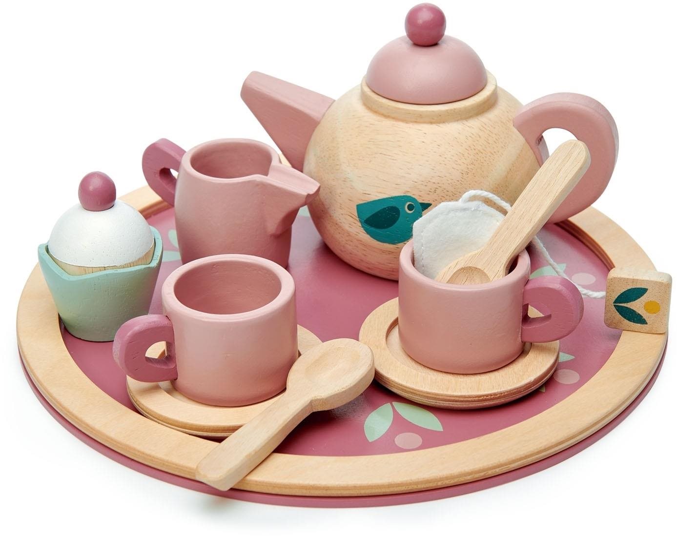 Tender Leaf Dřevěný čajový servis Birdie Tea Set Súprava riadu