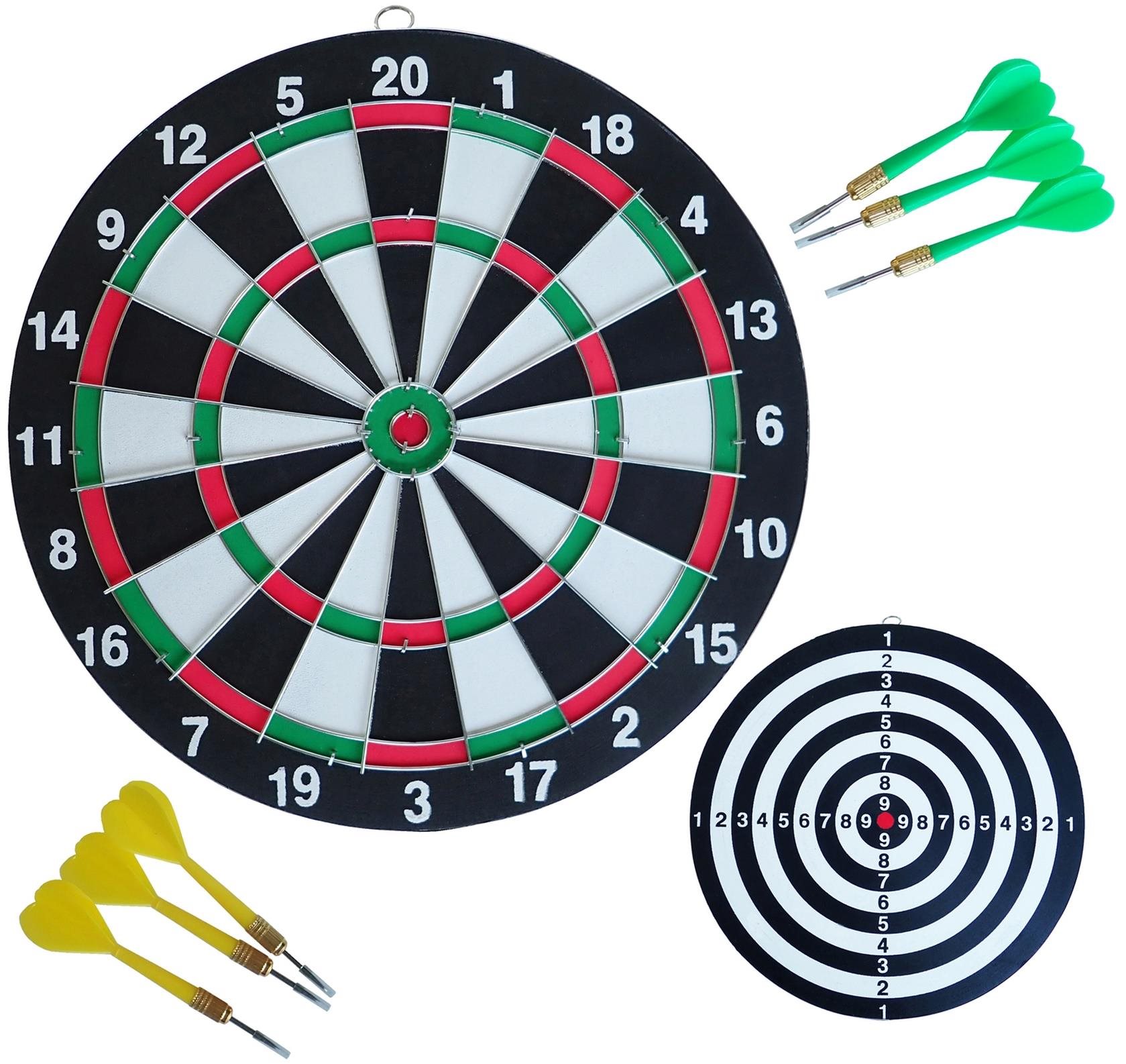 KUBIsport Terč 38 cm + ostré šípky 6 ks Terč na šípky