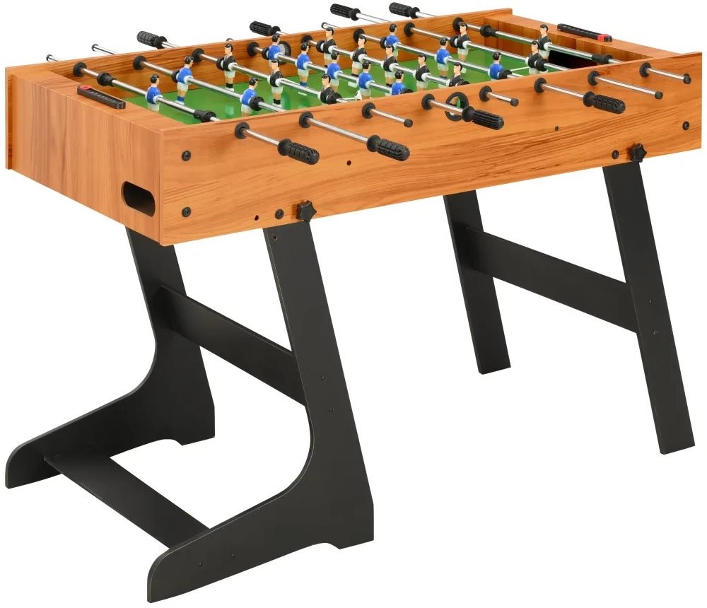 Skladací stolný futbal 121 × 61 × 80 cm, svetlo hnedý Stolný futbal