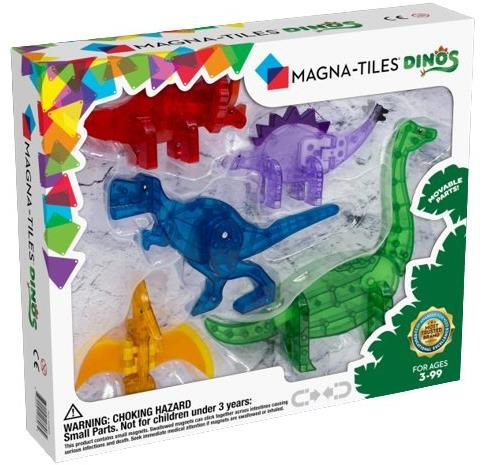Magna-Tiles rozširujúca súprava dinosaury 5 ks Stavebnica