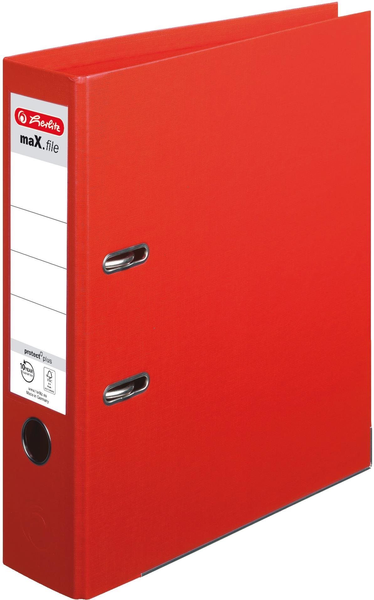Herlitz A4 80 mm PP, červený Šanón