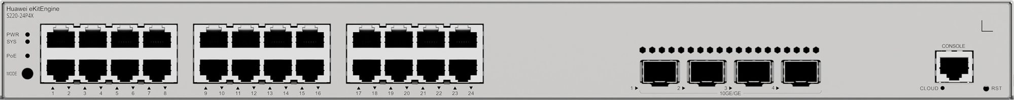 Huawei S220-24P4X, 400 W Switch
