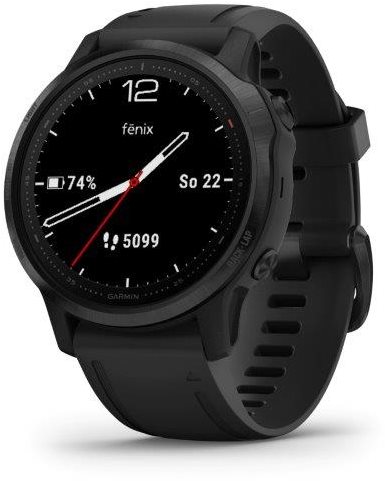 Garmin Fenix 6S Glass, Black/Black Band (MAP/Music) Okosóra