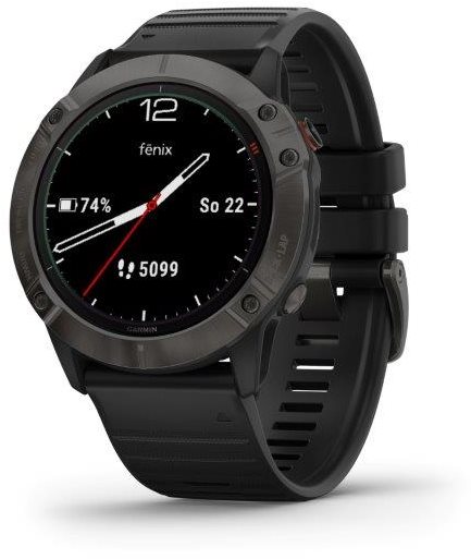 Garmin Fenix 6X Pro Solar Titan DLC karbon szürke fekete szilikon...