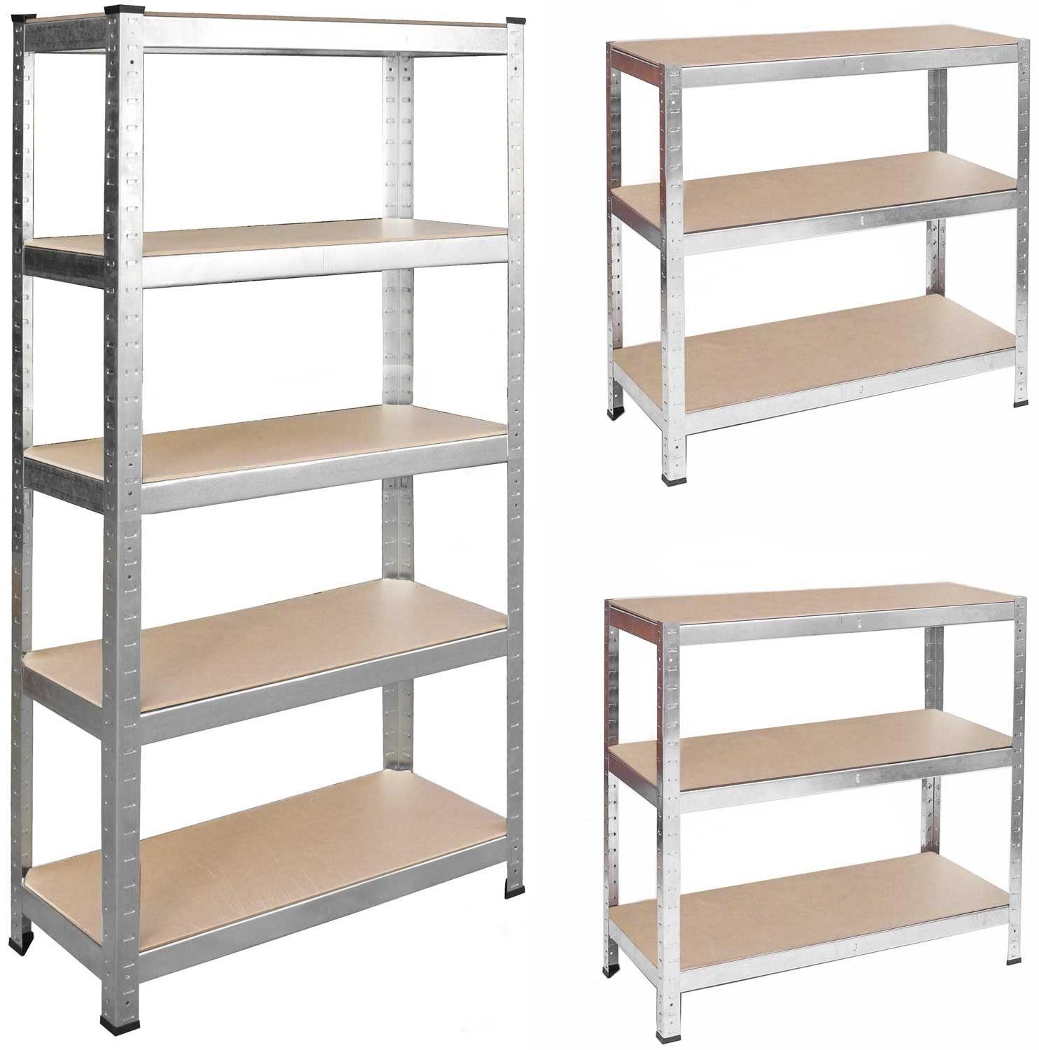 Humberg Kovový úložný regál 180 × 90 × 40 cm strieborný Regál